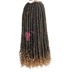 Codite de par Faux Goddess Locks Braids Crochet de 50 cm lungime Cod  FGLB2723 Saten cu Blond Inchis